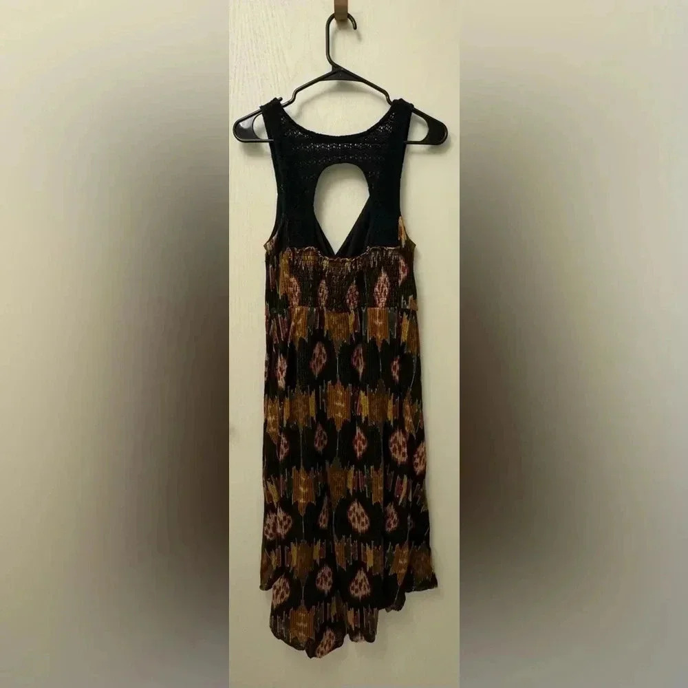 Free People All Wrapped Up Midi Dress with Crochet Features and V Neck Y2K - Picture 9 of 10